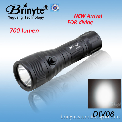 New Arrival Brinyte Div08 Magnetic Switch Underwater 150m LED Diving Torch